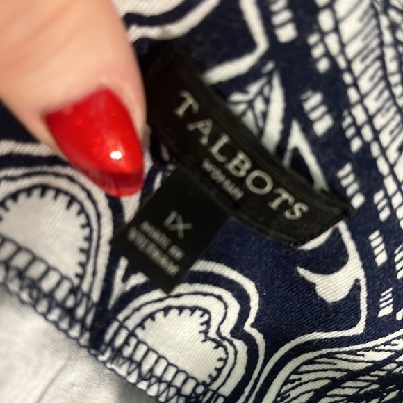 Talbots Maxi Skirt NWT Etched Paisley Jersey Fabric Flowy Pull-On Size 1X - Picture 6 of 10